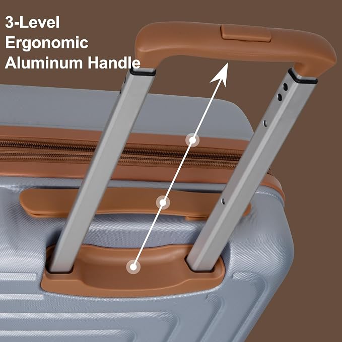 Romswi Expandable 20" Carry On Luggage, Hardshell Suitcase - Image 7