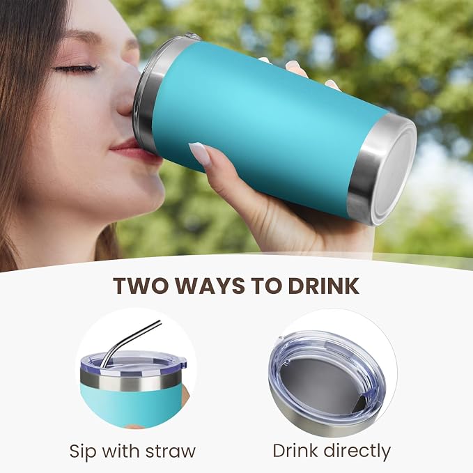 MEWAY 20oz Tumbler 4 Pack Double Wall Vacuum Insulated Travel Mug Bulk - Image 3