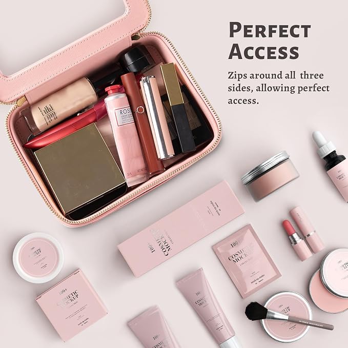 Aveniee Clear Makeup Bag Organizer Set, Portable Travel Toiletry Case - Image 5