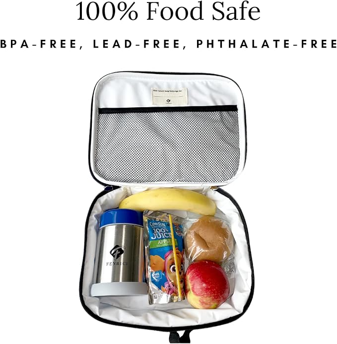 Fenrici Lunch Box for Boys, Kids Insulated Lunch Bag, Soft Sided Compartments - Image 3