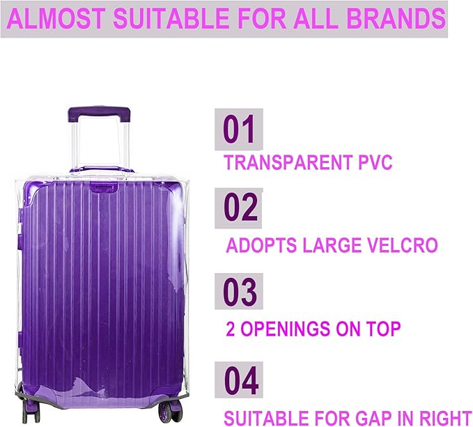 20 Inch Full Clear PVC Suitcase Cover Protectors - Image 4