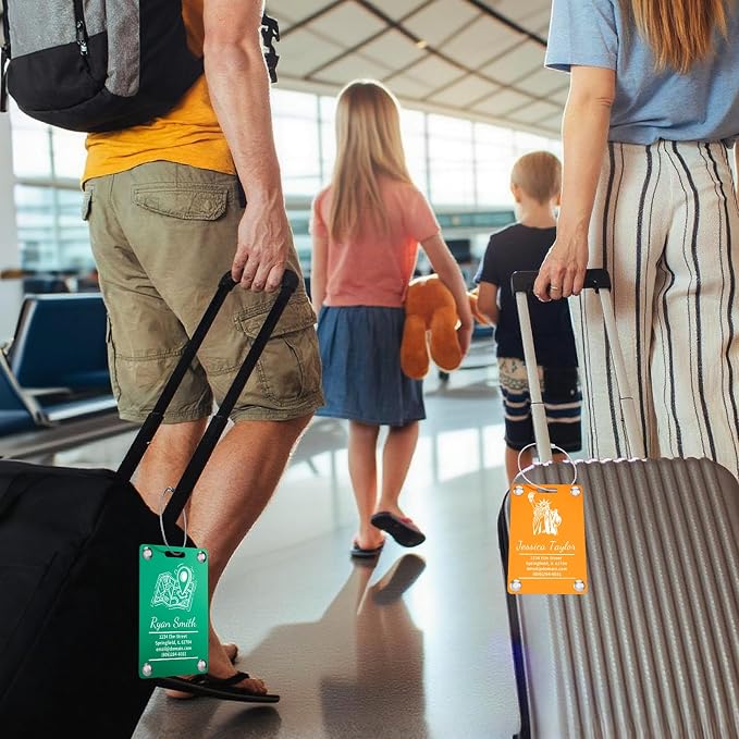 6 Pack Personalized Luggage Tags - Image 6
