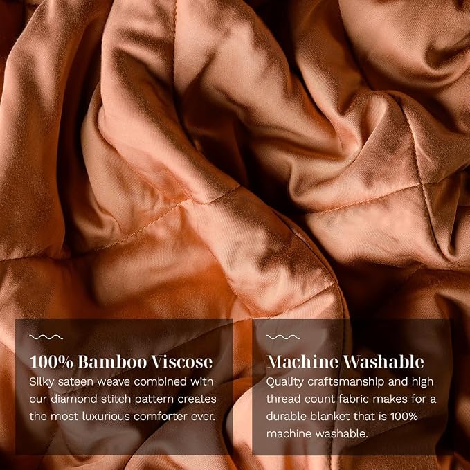 LUXOME Lightweight Blanket | 100% Rayon from Bamboo Fabric & Fill | Full/Queen - Image 4