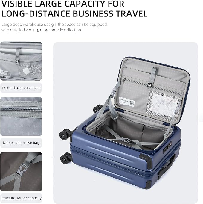 Carry On Luggage, 20Inch & 29 Inch Top Opening Airline Approved ABS+PC Hard - Image 4