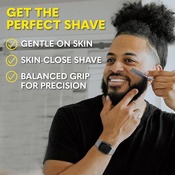 Beard Club Straight Razor for Men, Shaving Gel & Aftershave for Men – Hydrating - Image 2