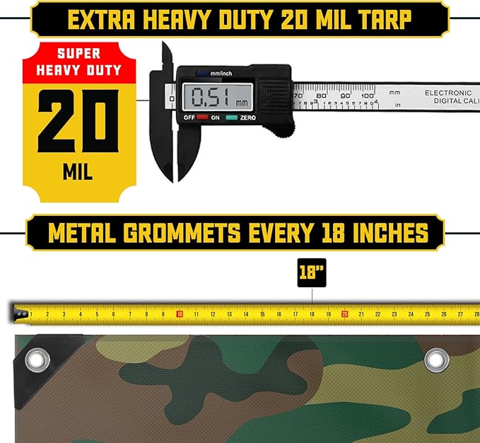 Core Tarps Extreme Heavy Duty 20 Mil Tarp Cover, Waterproof, UV Resistant - Image 4