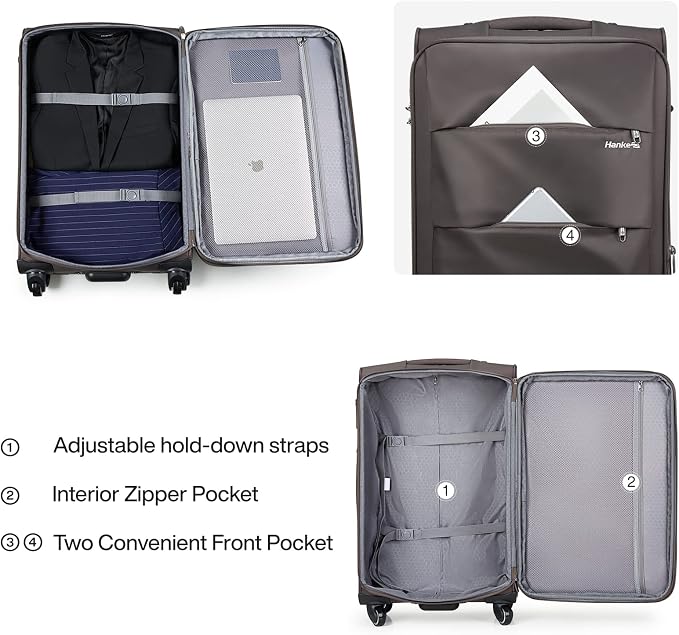 Hanke 20/24/28 Inch 3 Piece Luggage Set - Image 7