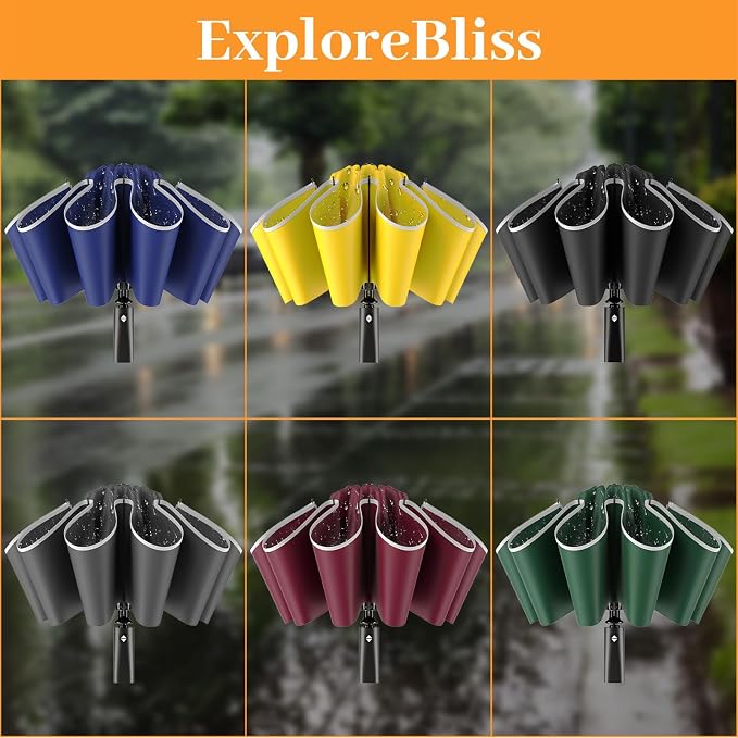 Travel Umbrella Superior, Beautiful & Compact, Large Strong but Light Portable - Image 9