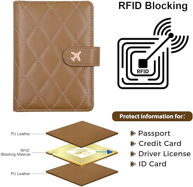 Melsbrinna Premium Leather Passport Holder Covers Case, Waterproof Rfid - Image 3
