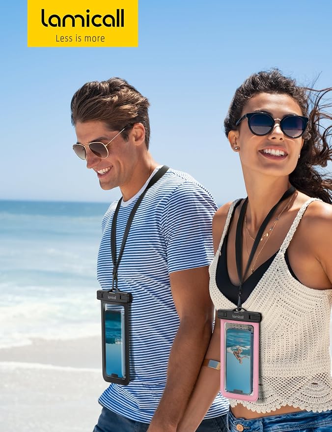 Lamicall 2Packs Waterproof Pouches, Beach Vacation Essentials - Image 3