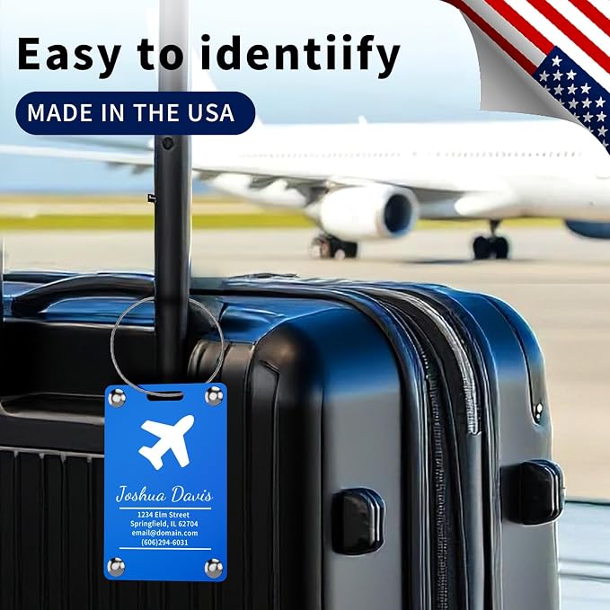 6 Pack Personalized Luggage Tags - Image 5