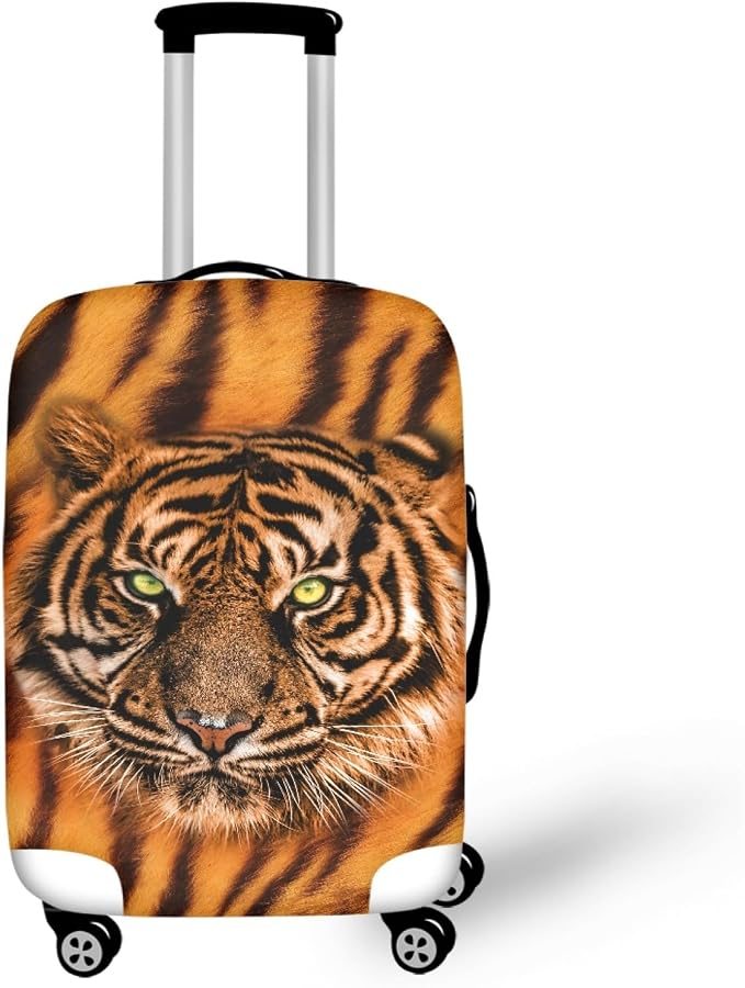 Tiger Travel Luggage Covers 26-29 Inch Spandex Suitcase Protectors by Dremagia