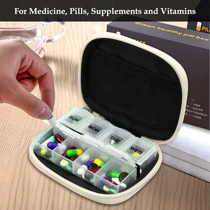 Serfeymi Weekly Travel Pill Organizer Case - Image 5