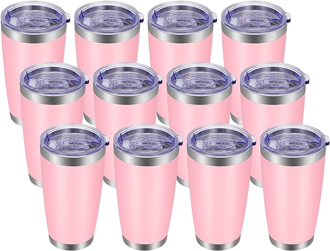 VEGOND 20oz Tumbler with Lid and Straw Stainless Steel Tumbler Cup Bulk Vacuum by VEGOND