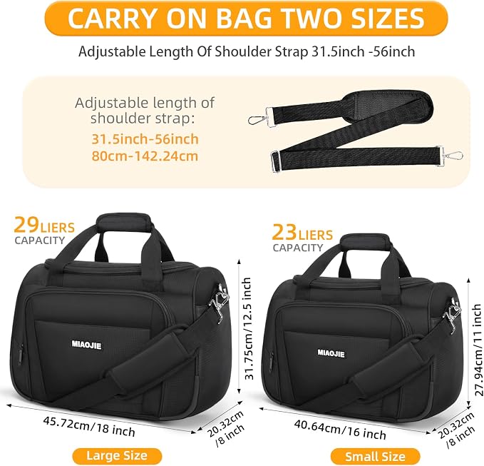 Underseat Carry On Luggage Lightweight Travel Tote Weekender Bag Overnight - Image 4