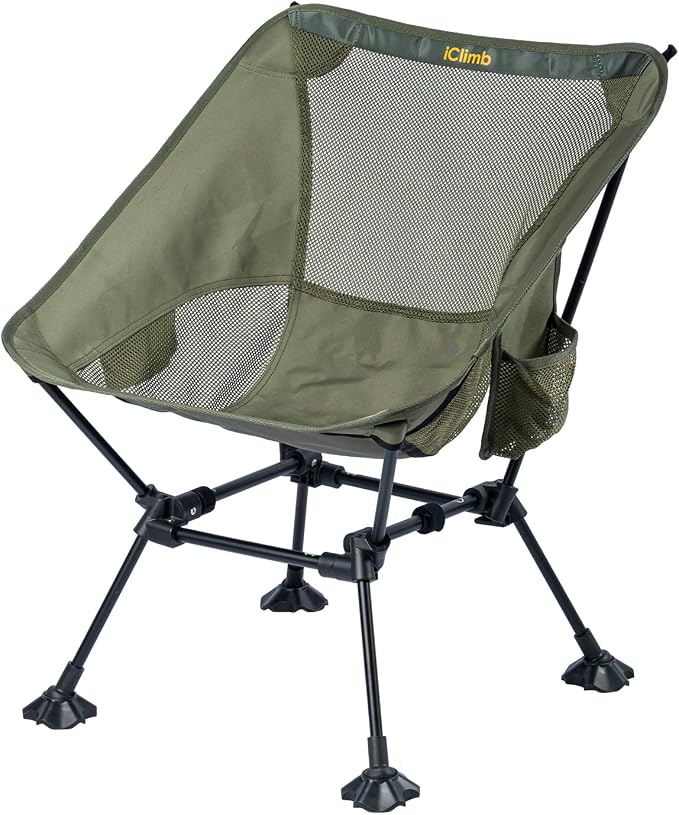 iClimb Ultralight Compact Camping Folding Beach Chair by iClimb