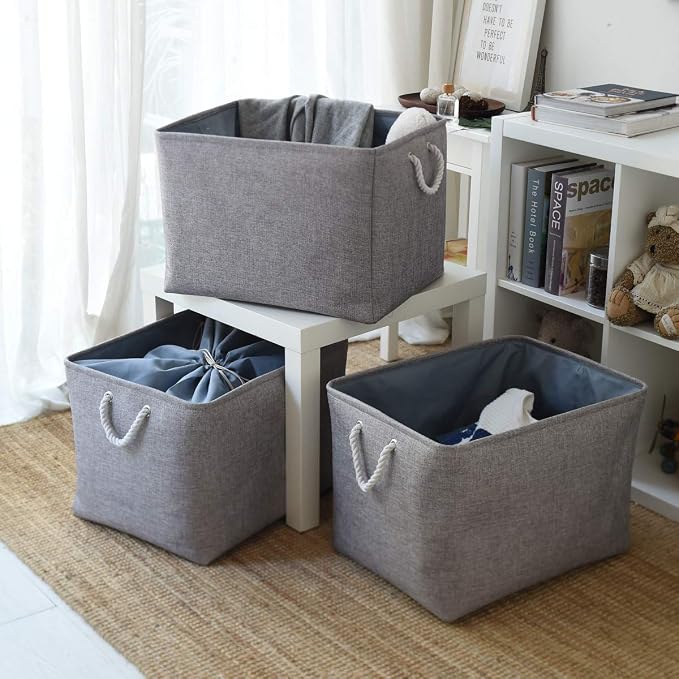 TheWarmHome Storage Baskets for Organizing, Sturdy Fabric Storage Basket - Image 6