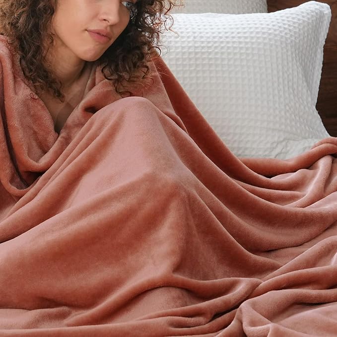 PHF Ultra Soft Fleece Blanket Queen Size, No Shed No Pilling Luxury Plush Cozy - Image 2