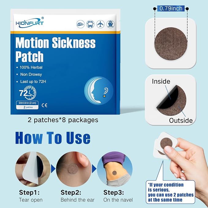 80ct Motion Sickness Patches – Sea Sickness Patches - Image 3