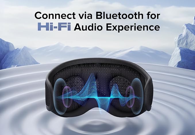 Sleep Mask with Headphones Bluetooth 5.4, TOPOINT 3D Eye Mask Blackout Breath - Image 8