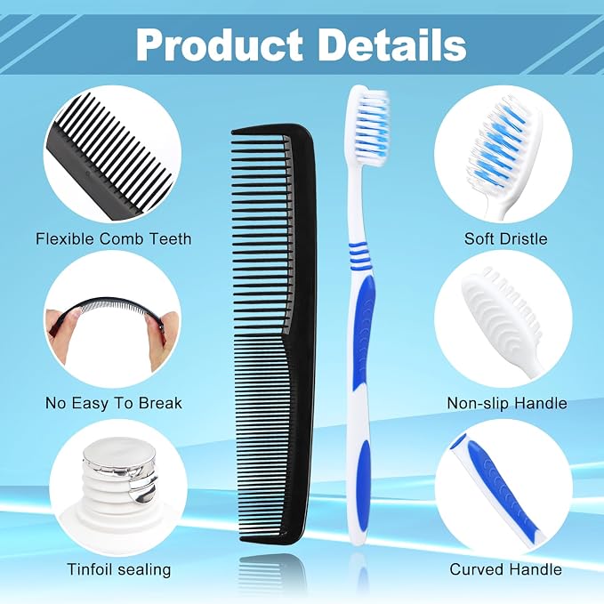 10 Set Travel Toothbrush Kit Bulk, Disposable Toothbrush - Image 3