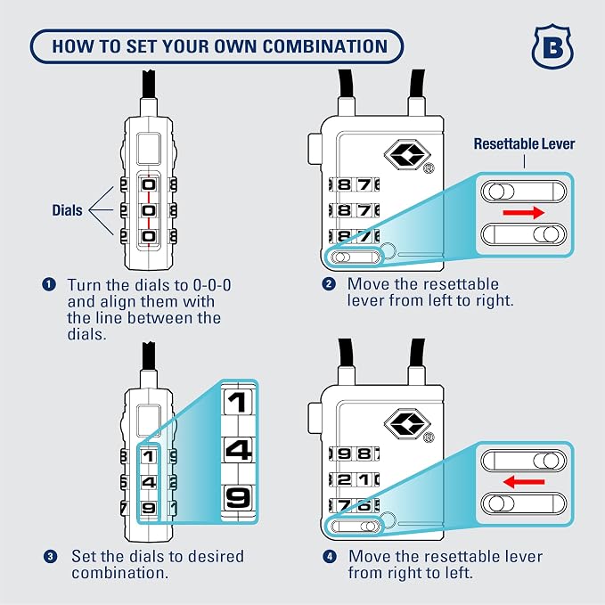 Brinks TSA Accepted Indicator Luggage Lock, New More Secure TSA008 Key - Image 6