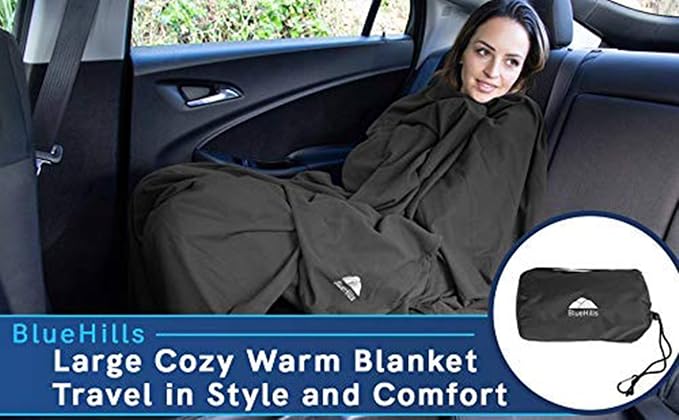 BlueHills Ultra Compact Travel Blanket 2 Pack Large Soft Cozy Portable Blanket - Image 9