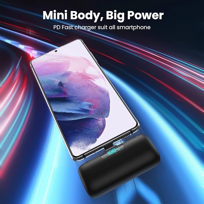 Mini Portable Charger 5000mAh Power Bank, 3A PD USB C Cell Phone Portable Power - Image 3