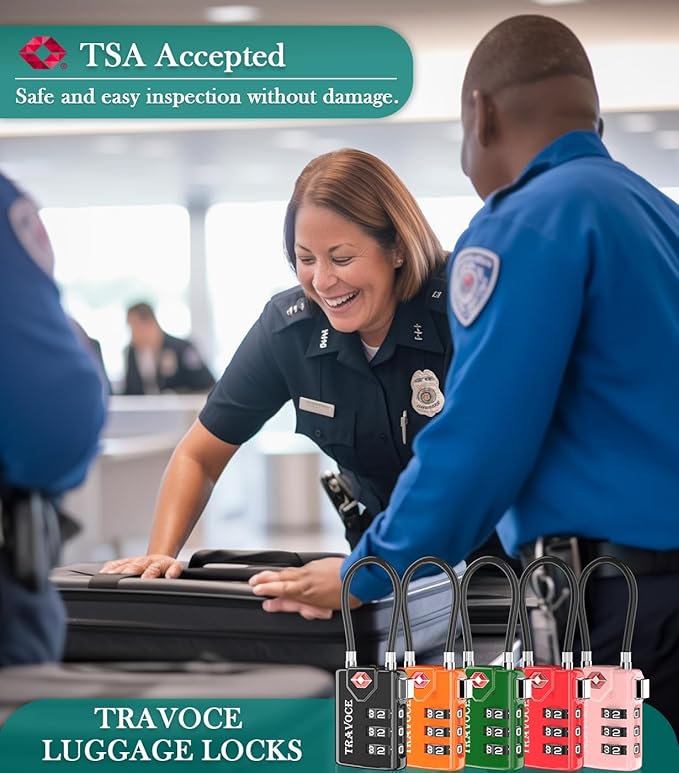 TSA Approved Luggage Locks, Travel Locks Which Also Work Great as Gym Locks - Image 2