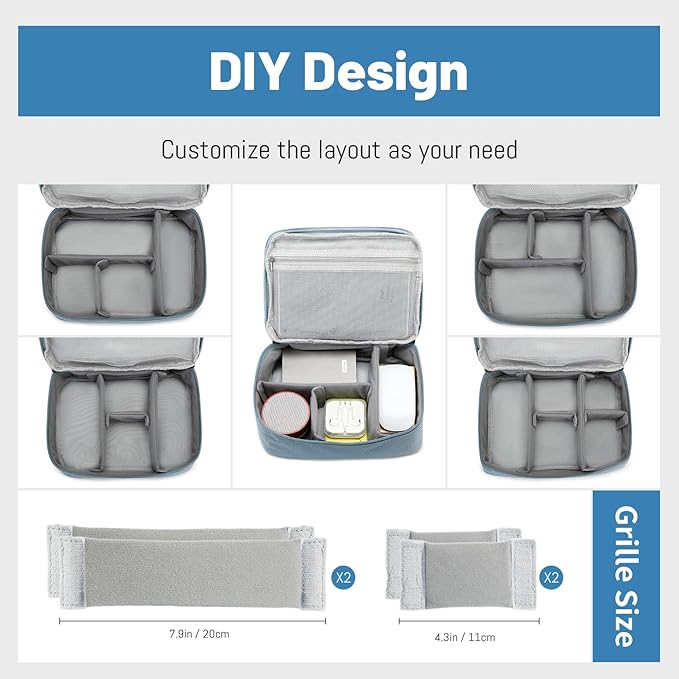 Lanola Electronic Organizer Travel Double Layer Cable Organizer Bag, Accessory - Image 4