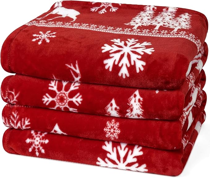 PHF Printed Fleece Blanket Twin Size, No Shed No Pilling Ultra Soft Plush Cozy by PHF