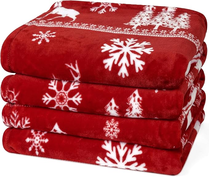 PHF Printed Fleece Blanket King Size, No Shed No Pilling Ultra Soft Plush Cozy by PHF