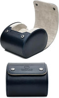 Black/Ivory - 1 Watch Travel Case by MirageLuxuryTravel