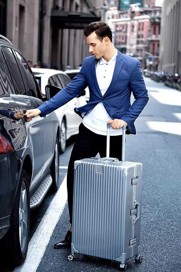 HotWay 28 Inch All Aluminum Checked in Luggage, Hard Shell Suitcase - Image 6