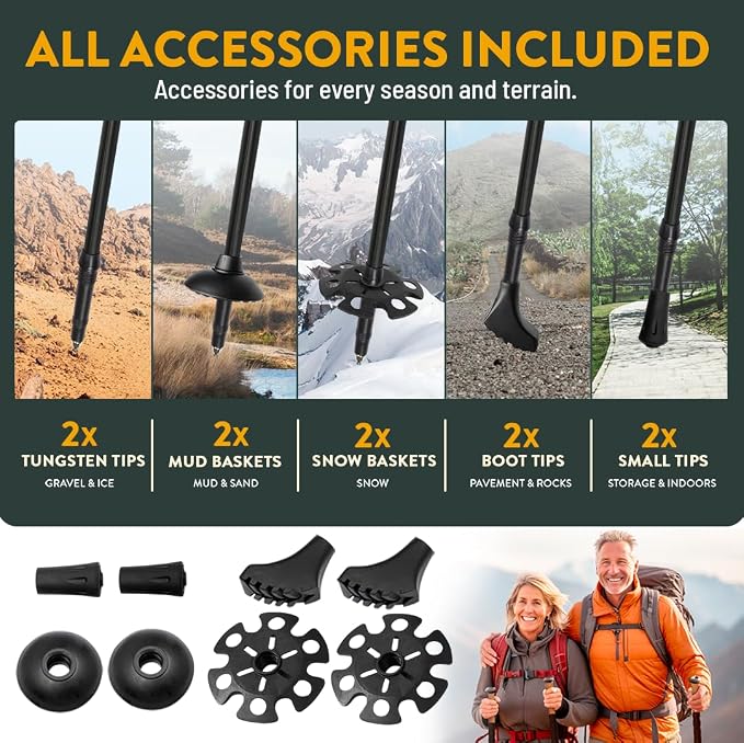 Premium Foldable Hiking Poles by USA Brand - Image 7