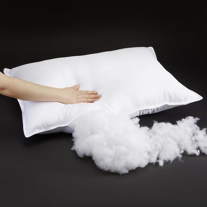 Amazon Basics Down Alternative Bed Pillow, Medium Density - Image 3