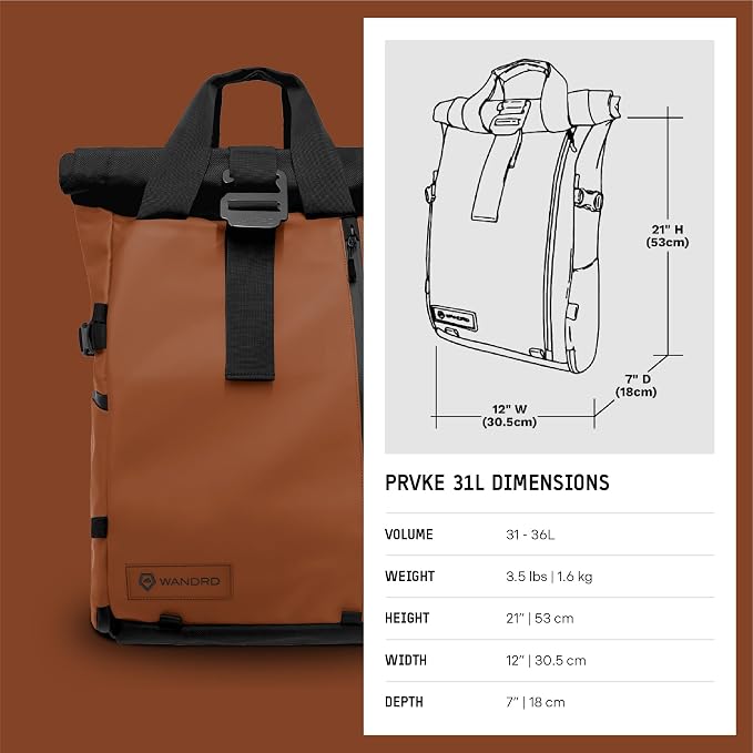 WANDRD PRVKE 31L, V3 Photography Bundle: Weather-Resistant Travel & Camera - Image 8