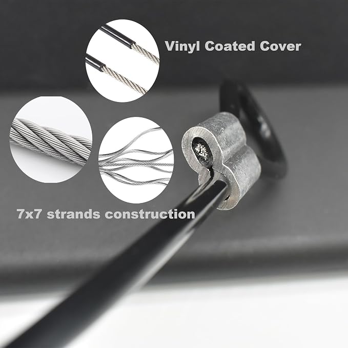 10 Pcs 2mm Wire 24 inch Vinyl Coated Stainless Steel Cable - Image 5