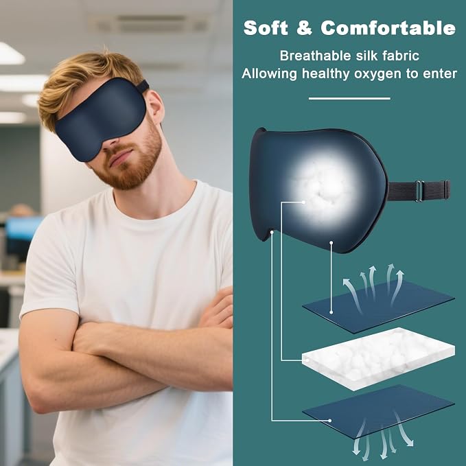 Sleep Mask, Real Natural Pure Silk Eye Masks - Image 5