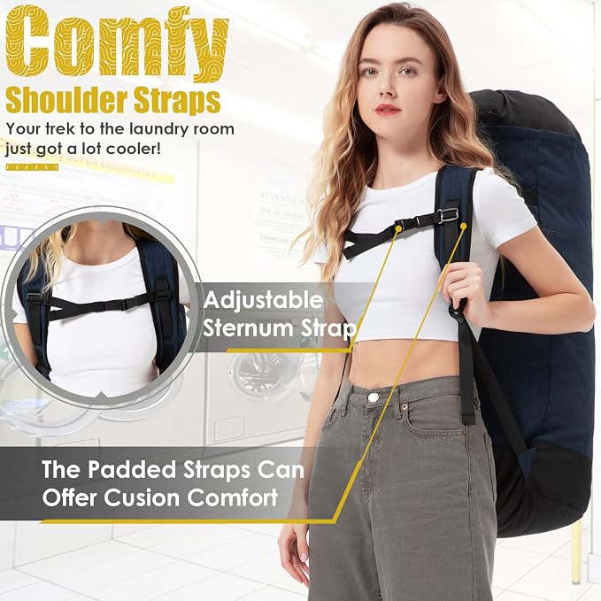 Laundry Backpack 115L, Heavy Duty Laundry Bag - Image 4