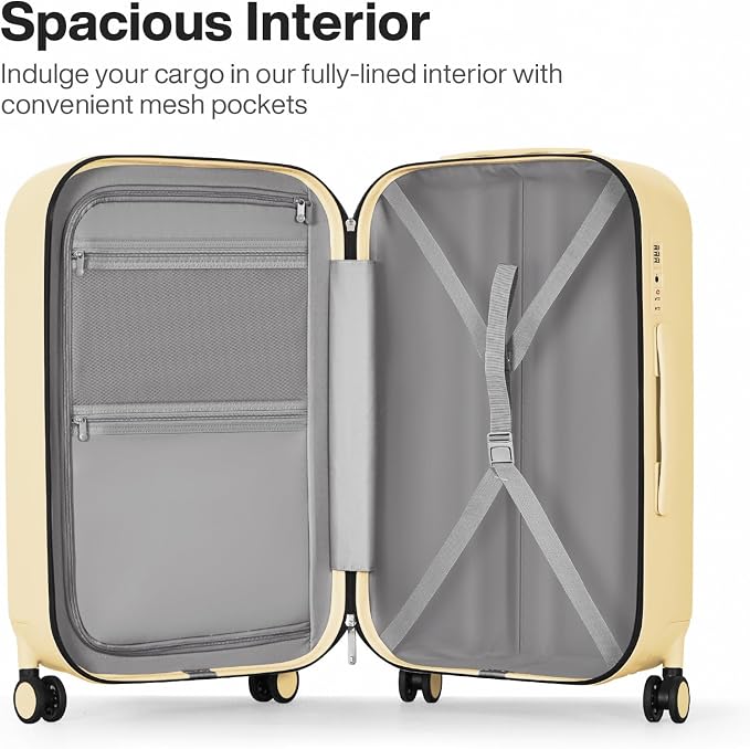 mixi 24 Inch Checked Luggage PC Hardshell Suitcases - Image 3