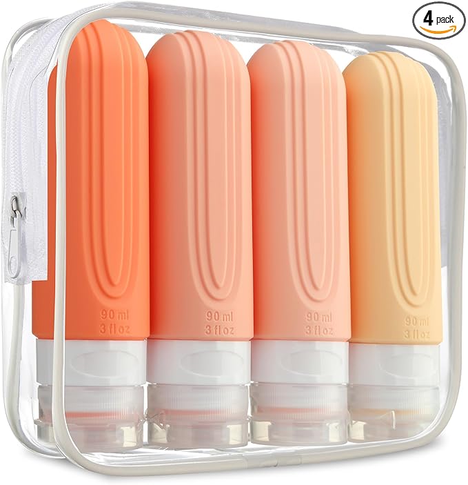 Travel Bottles for Toiletries, Tsa Approved 3oz Travel Size Containers BPA Free by Mrsdry