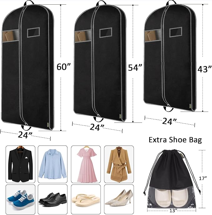 BALEINE 2PK Heavy Duty Garment Bag - Image 2