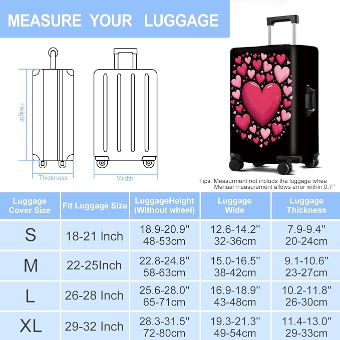 Luggage Cover Washable Suitcase Protector Anti-Scratch, Stretchable Fit - Image 2