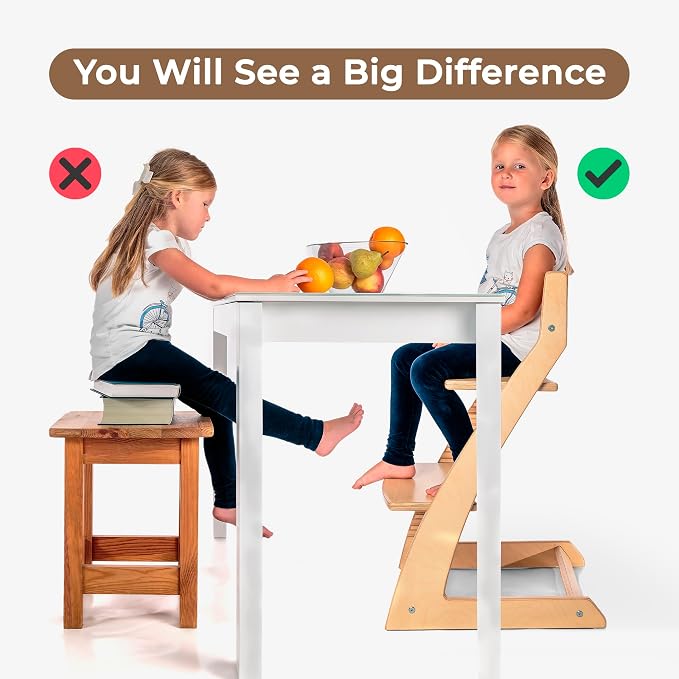 FORNEL Scandinavian Wooden High Chair | The Adjustable Grow-with-Me Chair - Image 10