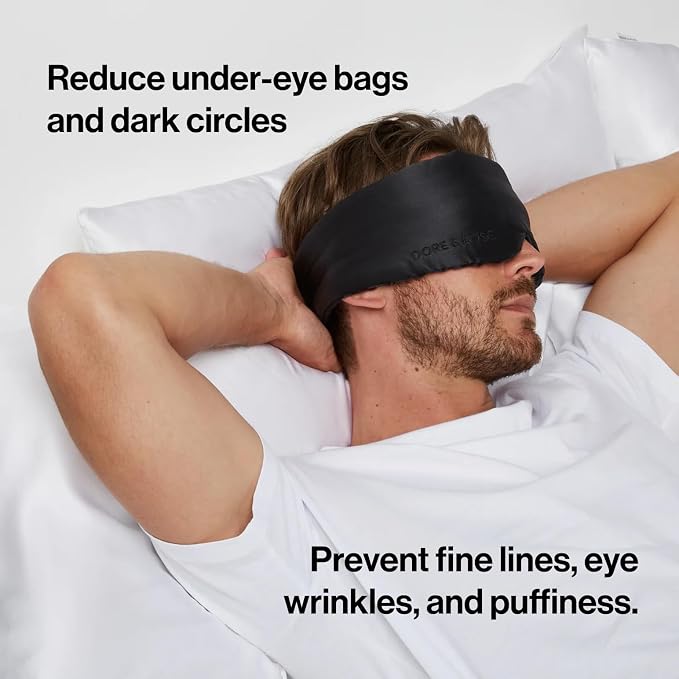 Dore & Rose Deep Sleep Mask Light Blocking, 23 Momme Mulberry Silk Eye Mask - Image 6