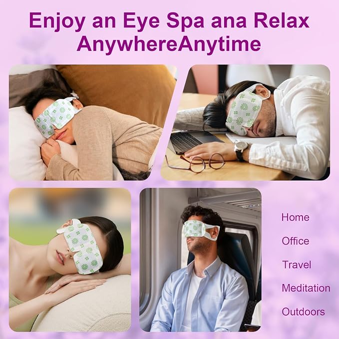 20 Packs Steam Eye Mask, Lavender Steam Eye Masks Disposable, Self-Heating - Image 6