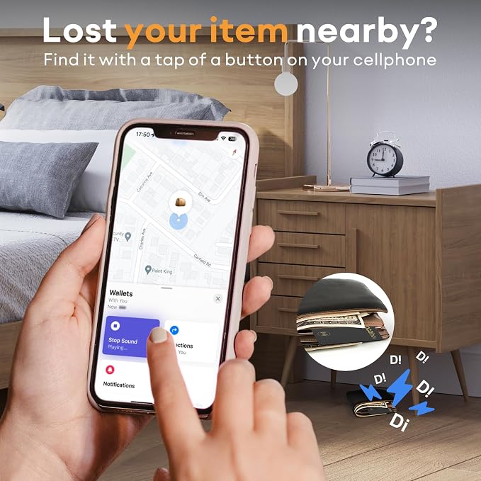 VOCOlinc Air Card Tag Wallet Tracker Ultra-Thin 1.6mm, Smart Item Finder Work - Image 3