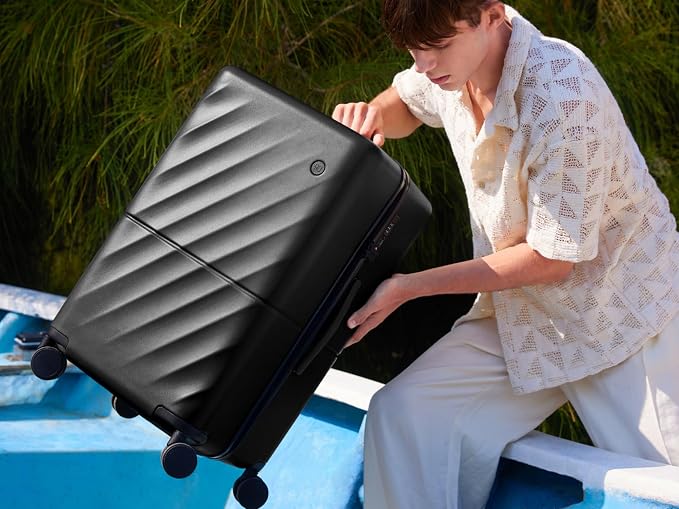 Trunk Luggage 24 Inch, Medium Checked Luggage - Image 3