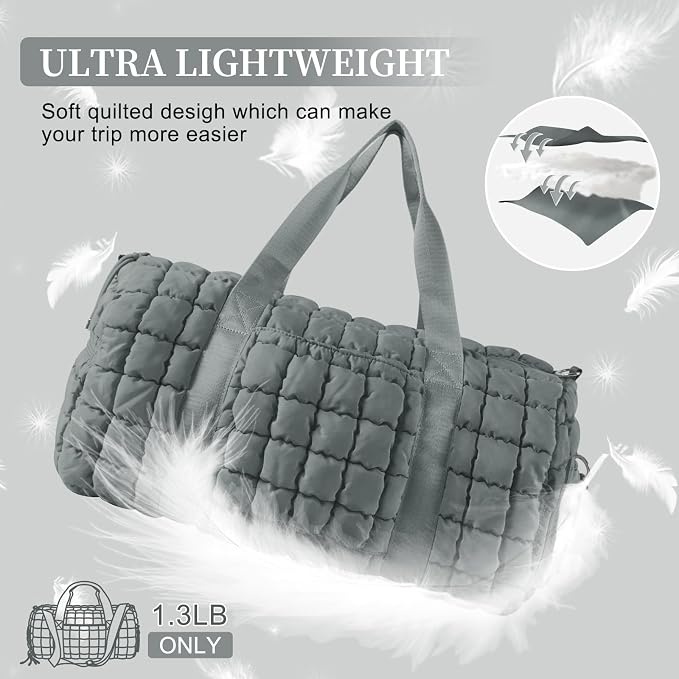 Quilted Travel Duffle Bag Gym Bag - Image 8